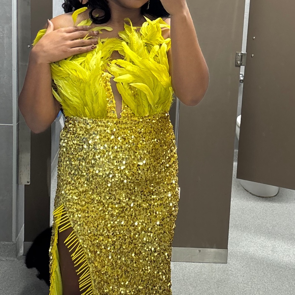 Gold ball gown